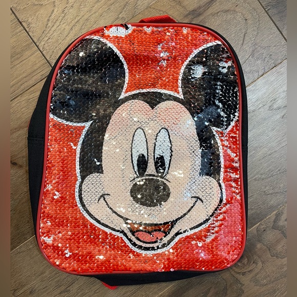 Adorable Mickey/Minnie Sequin Flip Backpack - Picture 2 of 2